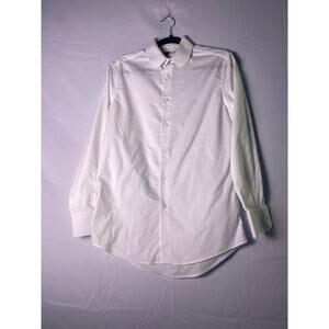 Louis Vuitton White Button Up Long Sleeve Dress Shirt Men's Size Large